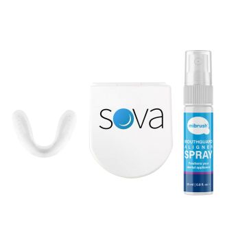 Sova csomag - szájvédő a fogcsikorgatás ellen + spray